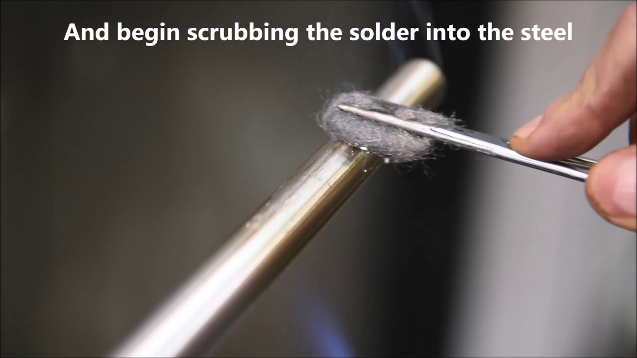 Tinning a barrel prior to soldering on sights