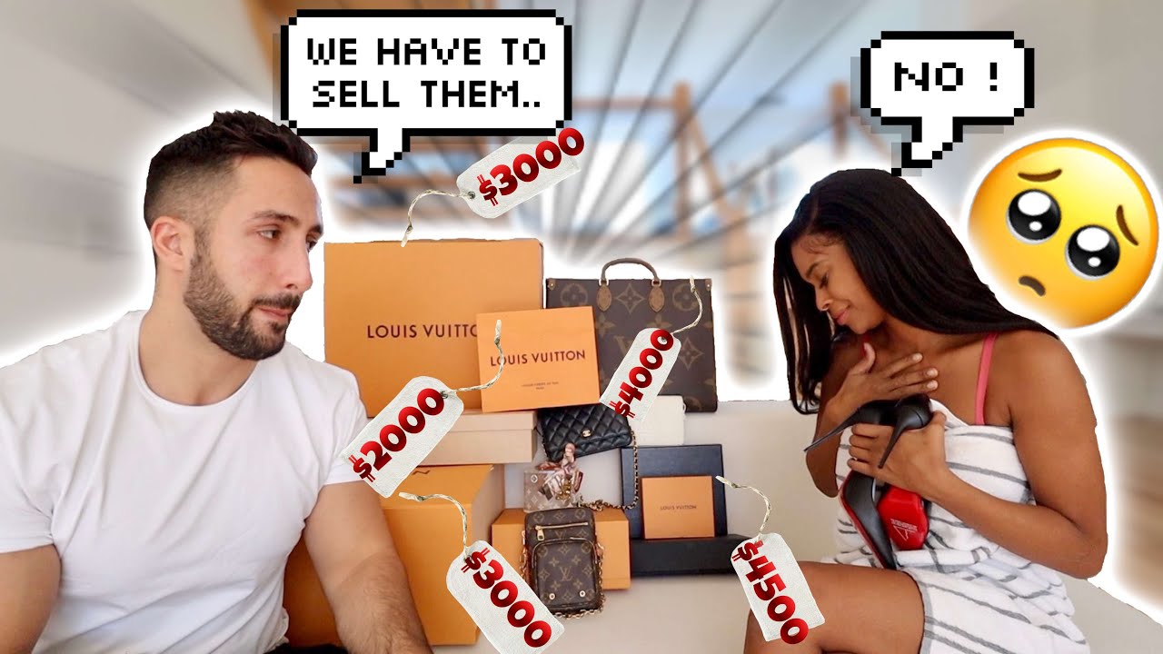 Selling My GIRLFRIEND'S DESIGNER BAGS Because We Are Broke