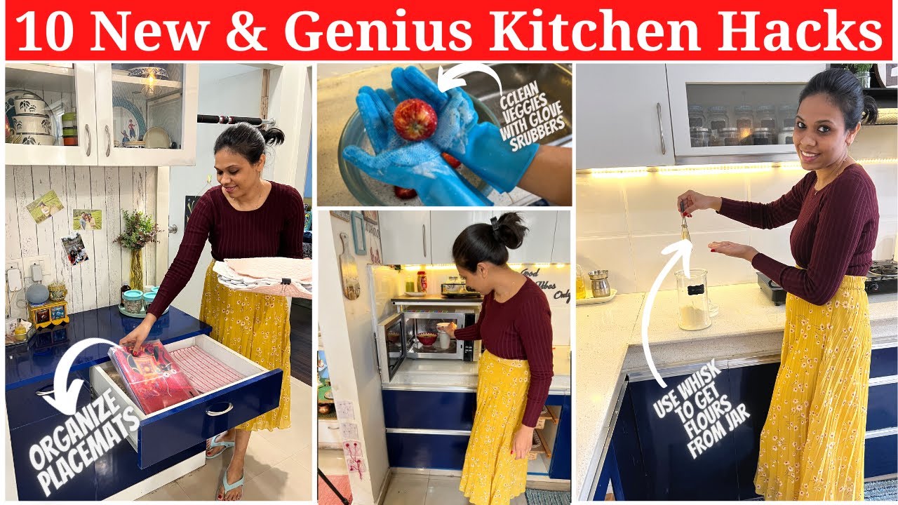 10 AMAZING & NEW Kitchen Cleaning Tips and Hacks (IN HINDI) | Orgnizopedia