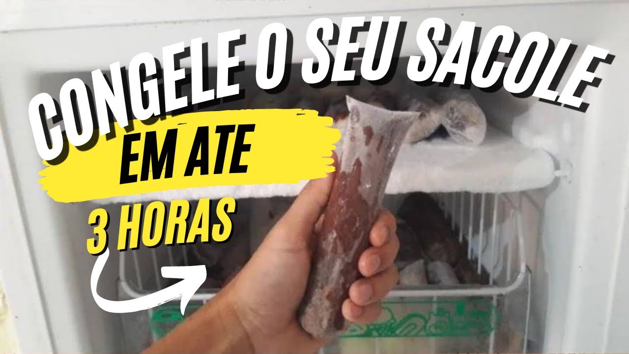 Quanto tempo leva para congelar o geladinho, dindin, sacolé gourmet?