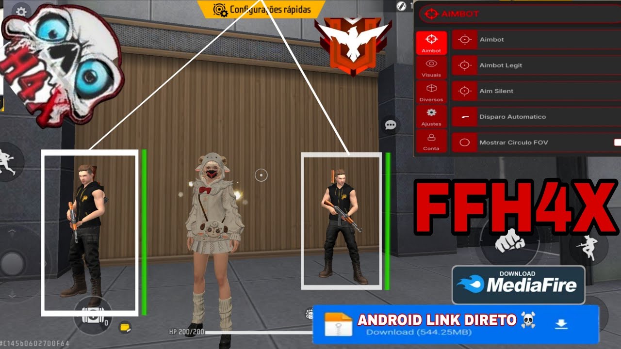 MOD MENU FFH4X VIP  ATUALIZADO 100% FUNCIONAL (S&Oacute; 3  CLIQUES NA TELA) VERS&Atilde;O APOSTADO  