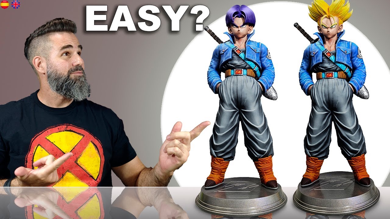 🎨 Como PINTAR IMPRESIONES en 3D FÁCIL y paso a paso - Trunks Dragon Ball Z