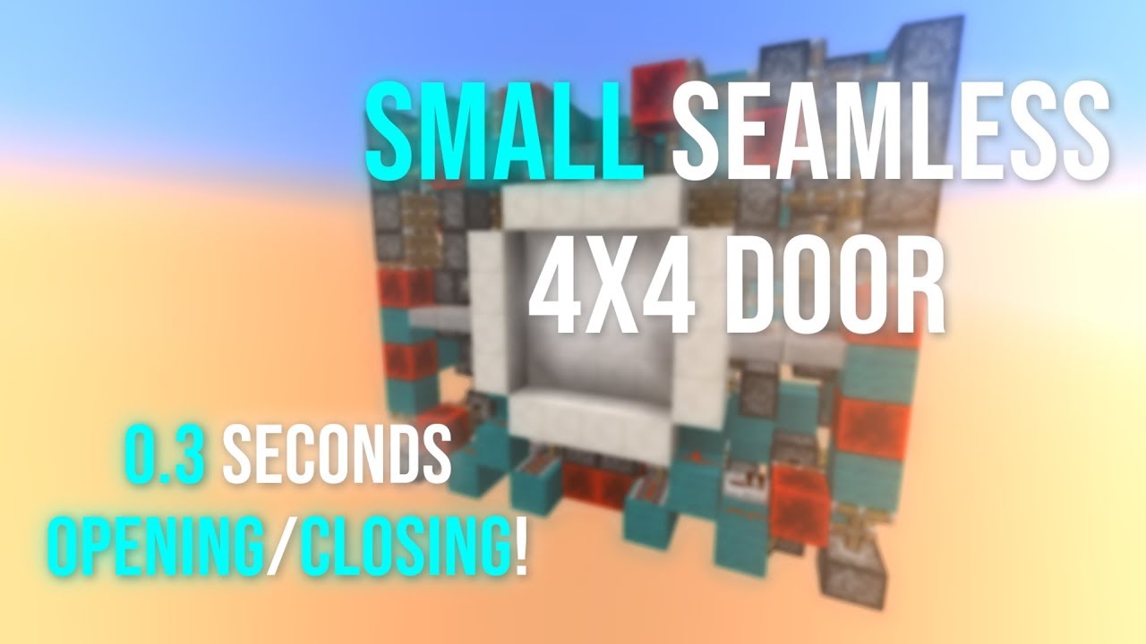 [Tutorial/Showcase] Tiny 0.45s 4x4 Door w/ Sacred Redstone! (480 Blocks) | MC 1.11+