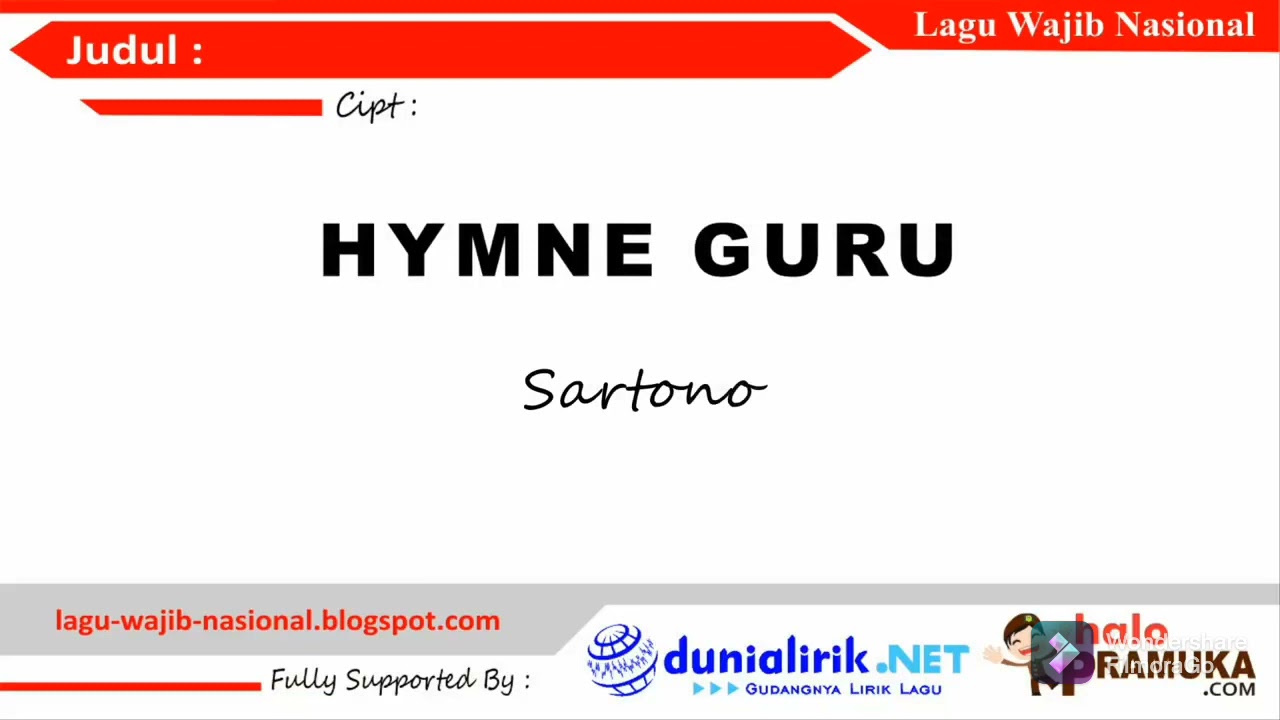Lagu Hymne Guru Terbaru : Pembangun Insan Cendikia