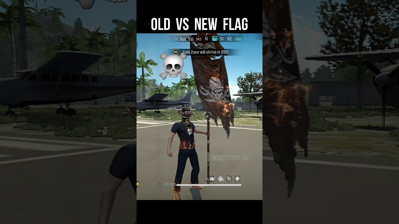 Old VS New Flag Emote 🔥 Pirate Flag VS Flag Summon VS Guild Flag Emote #srikantaff