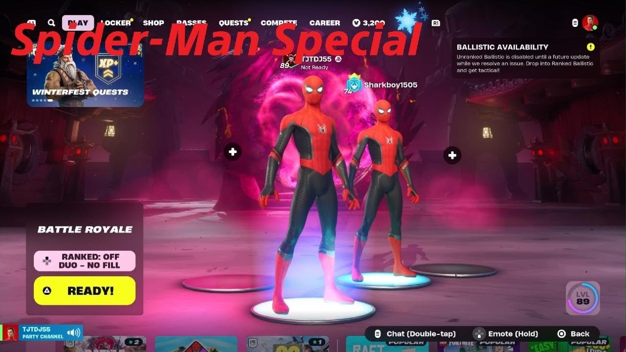 Fortnite Battle Royal Spider-Man special