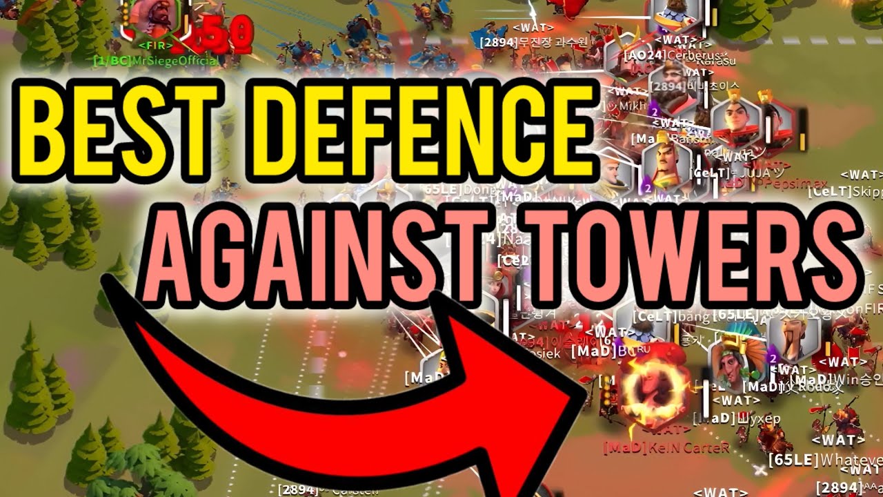 BEST DEFENCE AGAINST SIEGE TOWERS! How to destroy a ranged march Rise of Kingdoms #rok #gaming