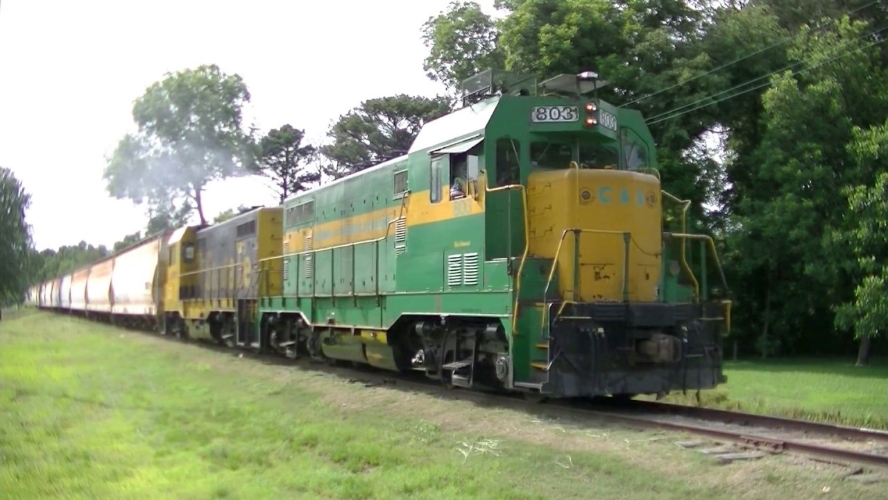Mississippi Delta Railroad SB Train 803/802 Ex-Santa Fe/C&G CF7s Dublin-Tutwiler, MS 6/4/2018 ©