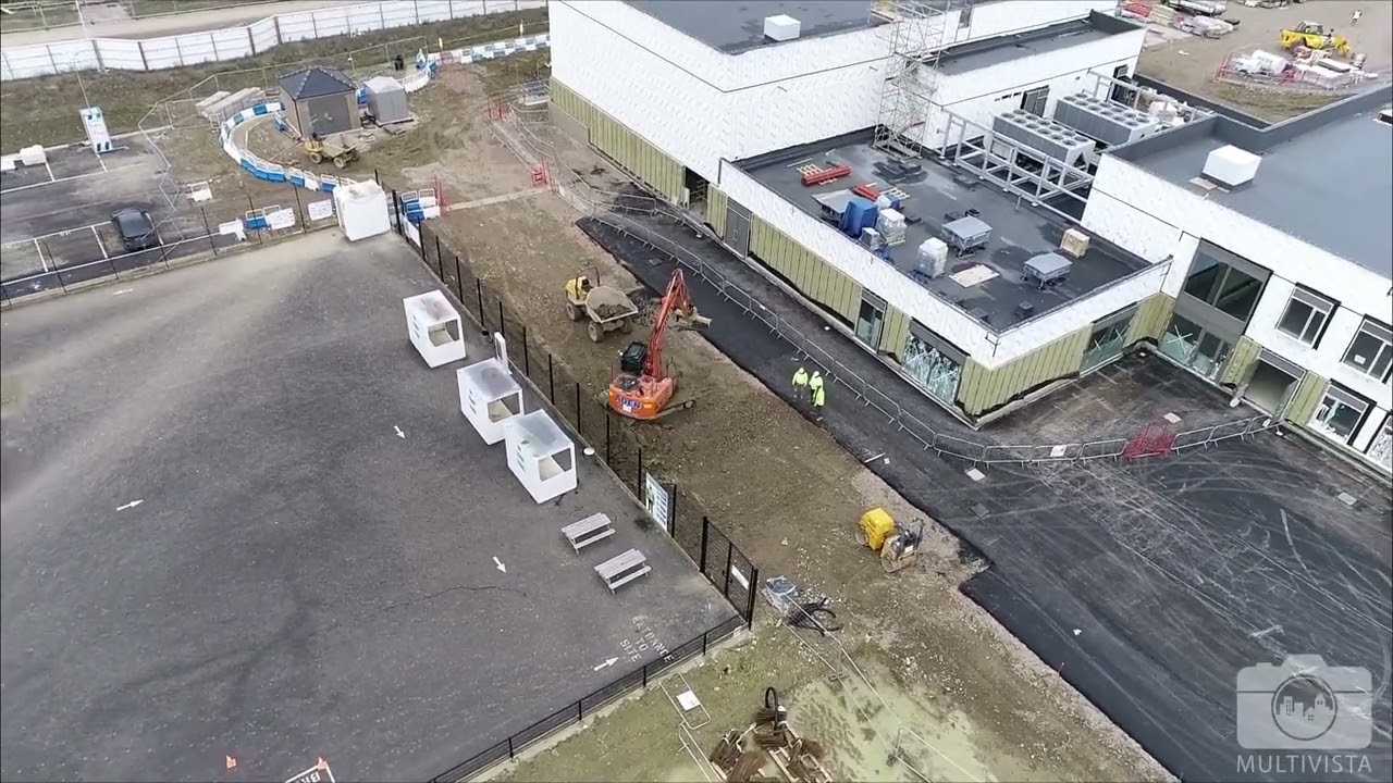 Morgan Sindall Construction, Glebe Farm School Site Flyover - 20th January 2021