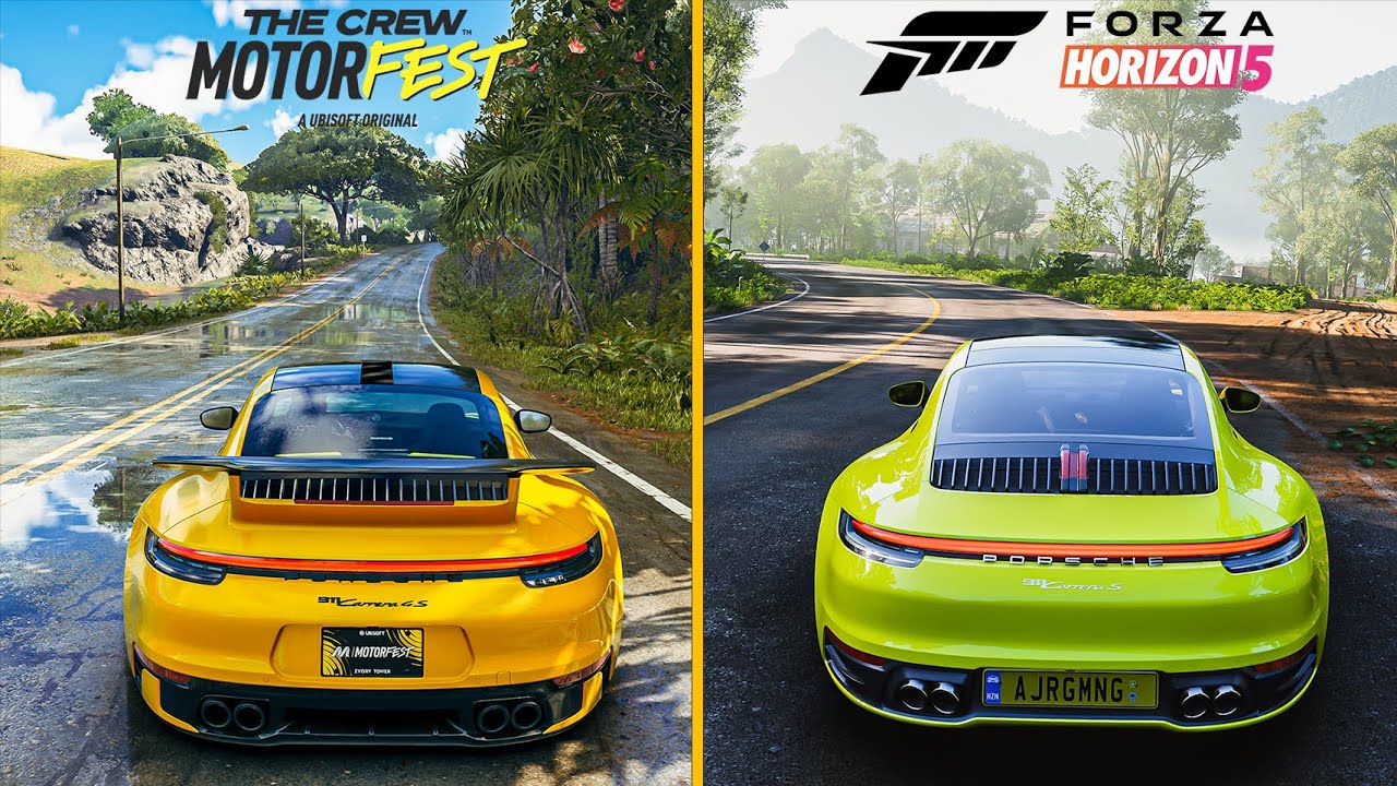 (PS5) The Crew Motorfest VS Forza Horizon 5 (XSX) GRAPHICS COMPARSION PS5 VS XBOX 4K60FPS