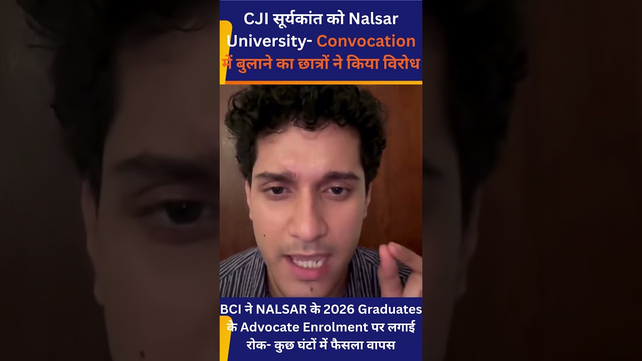 Students protest invitation of CJI Suryakant to convocation-