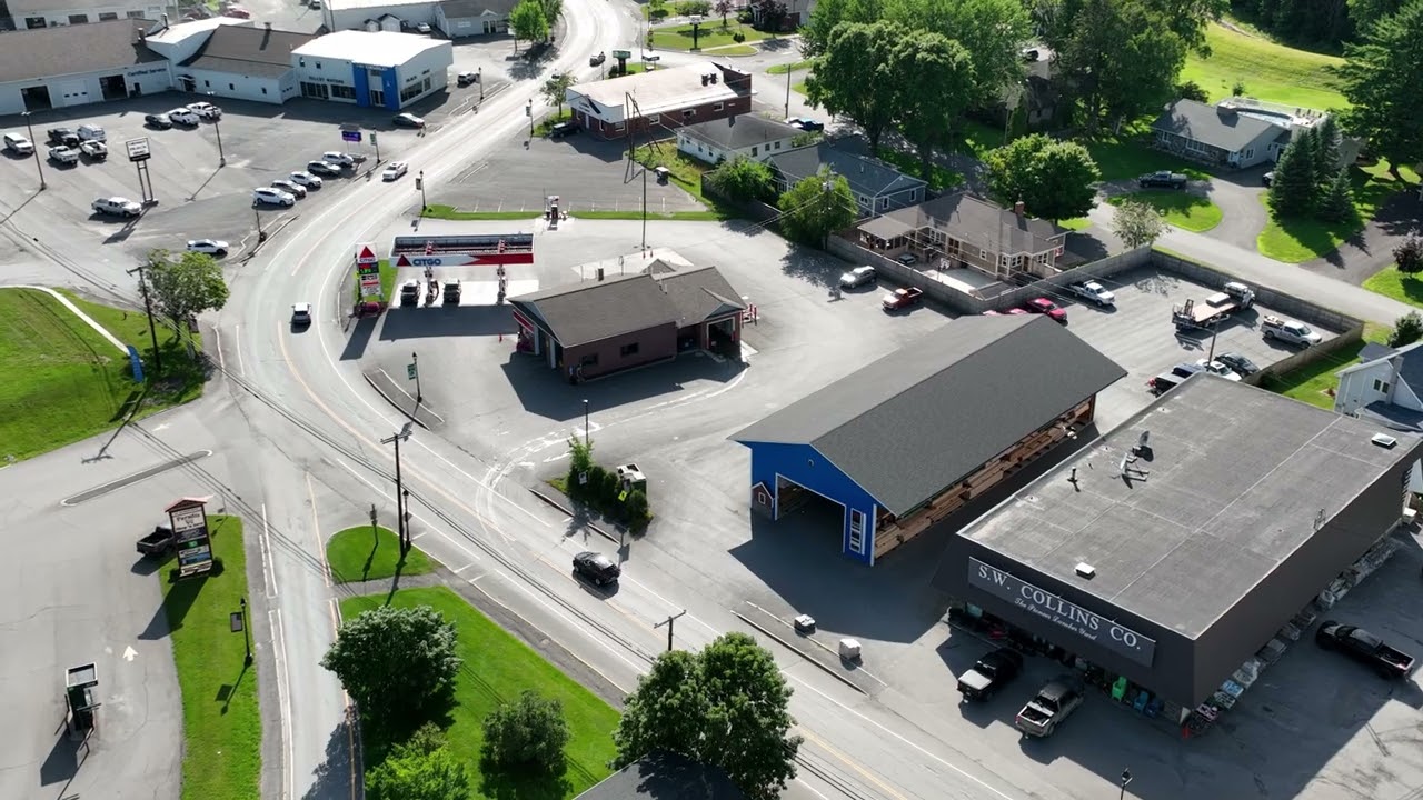 Pleasant Street to Main Street. Fort Kent Maine. Summer 2022. Dji Mavic 3 Drone.