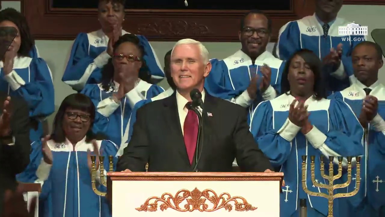 Vice President Pence Delivers Remarks at a Church Service at Holy City Church of God In Christ