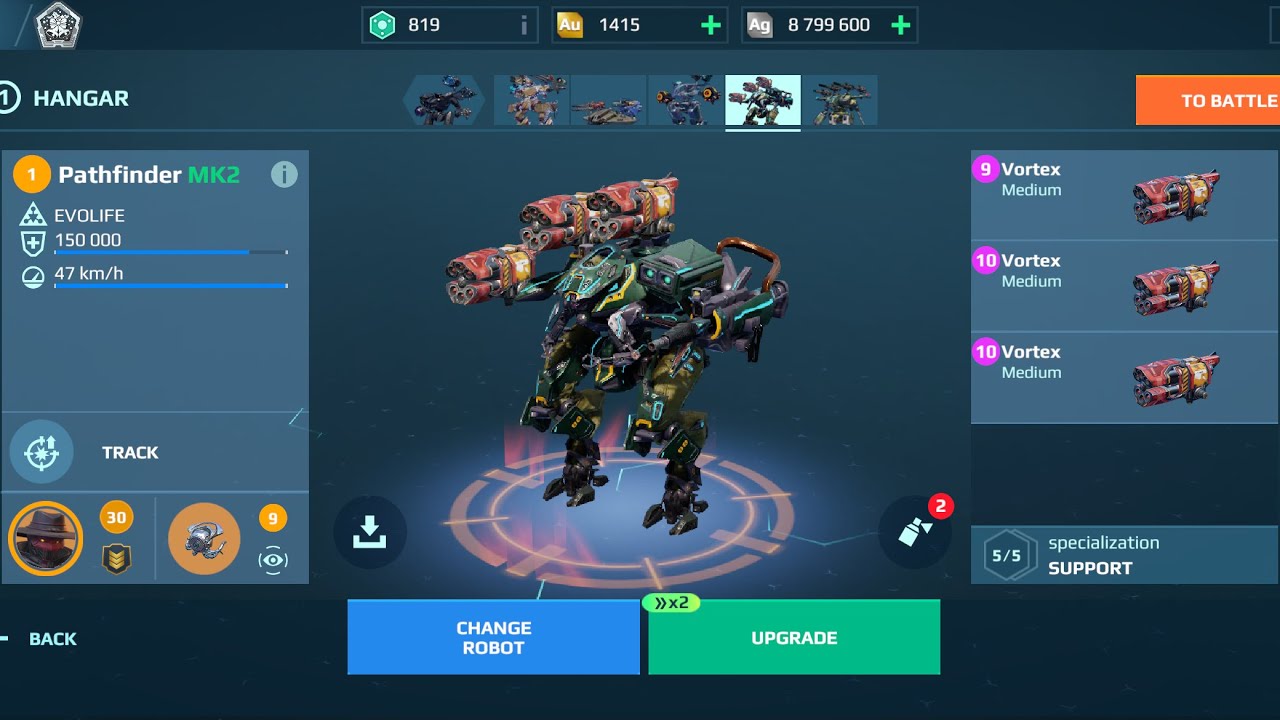 War robots: Pathfinder with vortex, will it still one shot? W data pad opening. ￼