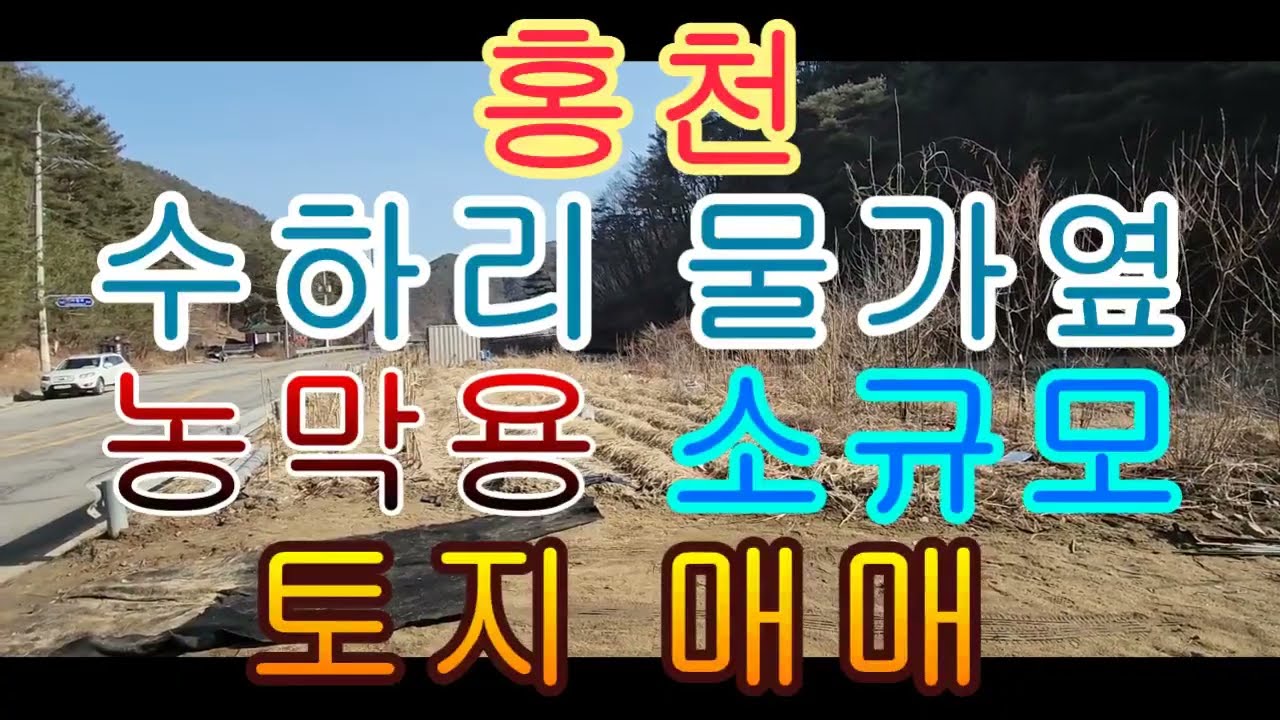 홍천 수하리 물가옆 농막용 소규모 토지 매매 198제곱 60평 1200만