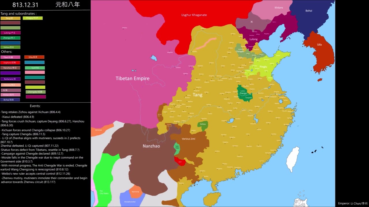 Middle and Late Tang Dynasty: Every month. 中唐，晚唐.