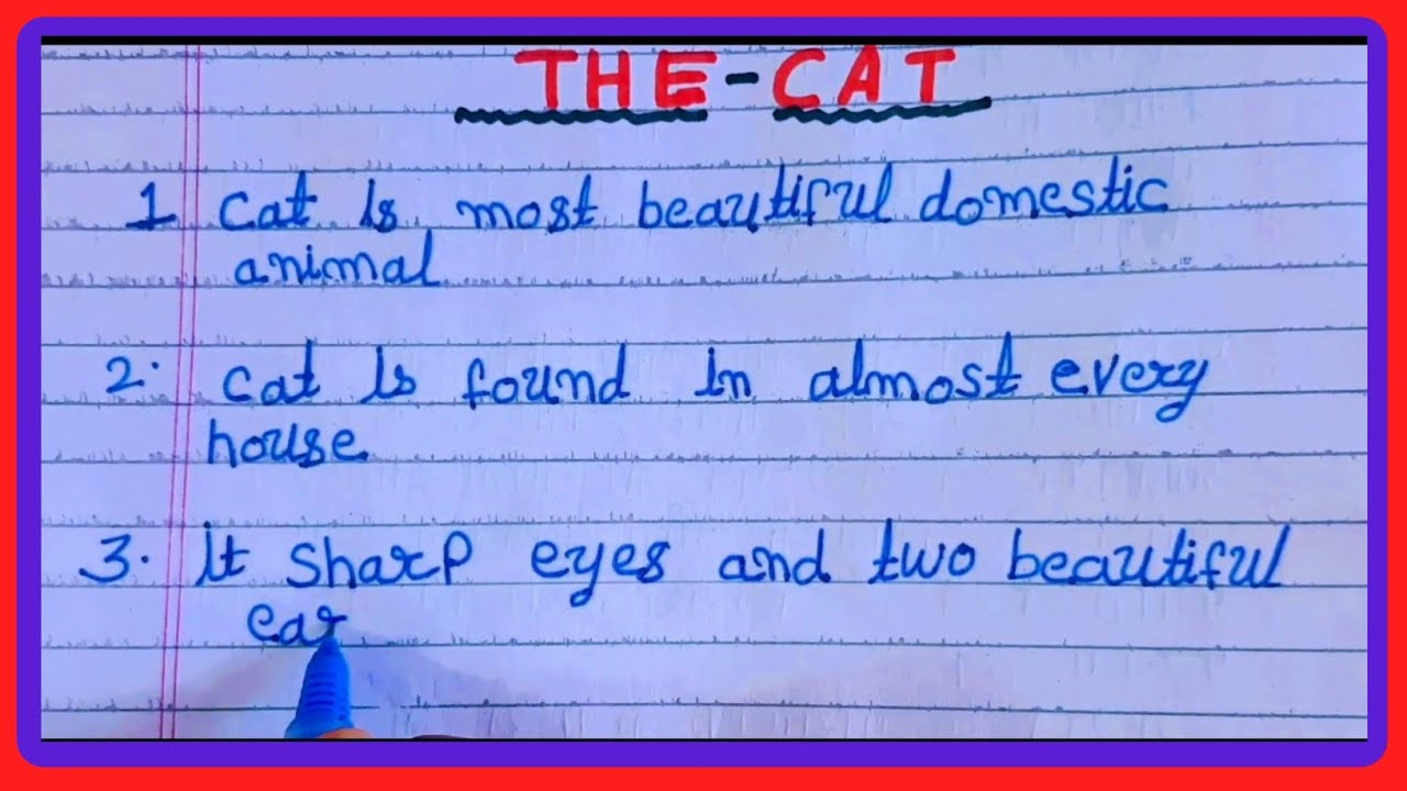 10 Lines on Cat In English/Few Lines on Cat In English my pet cat essay  Essay writing The cat essay
