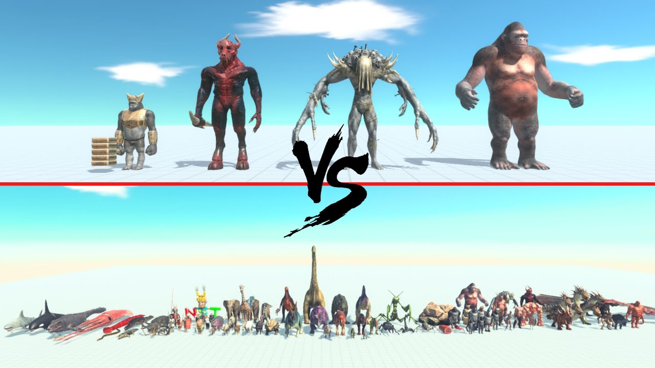 Infernals And Mutant Primates Bosses Vs All Units ARBS  | Animal Revolt Battle Simulator