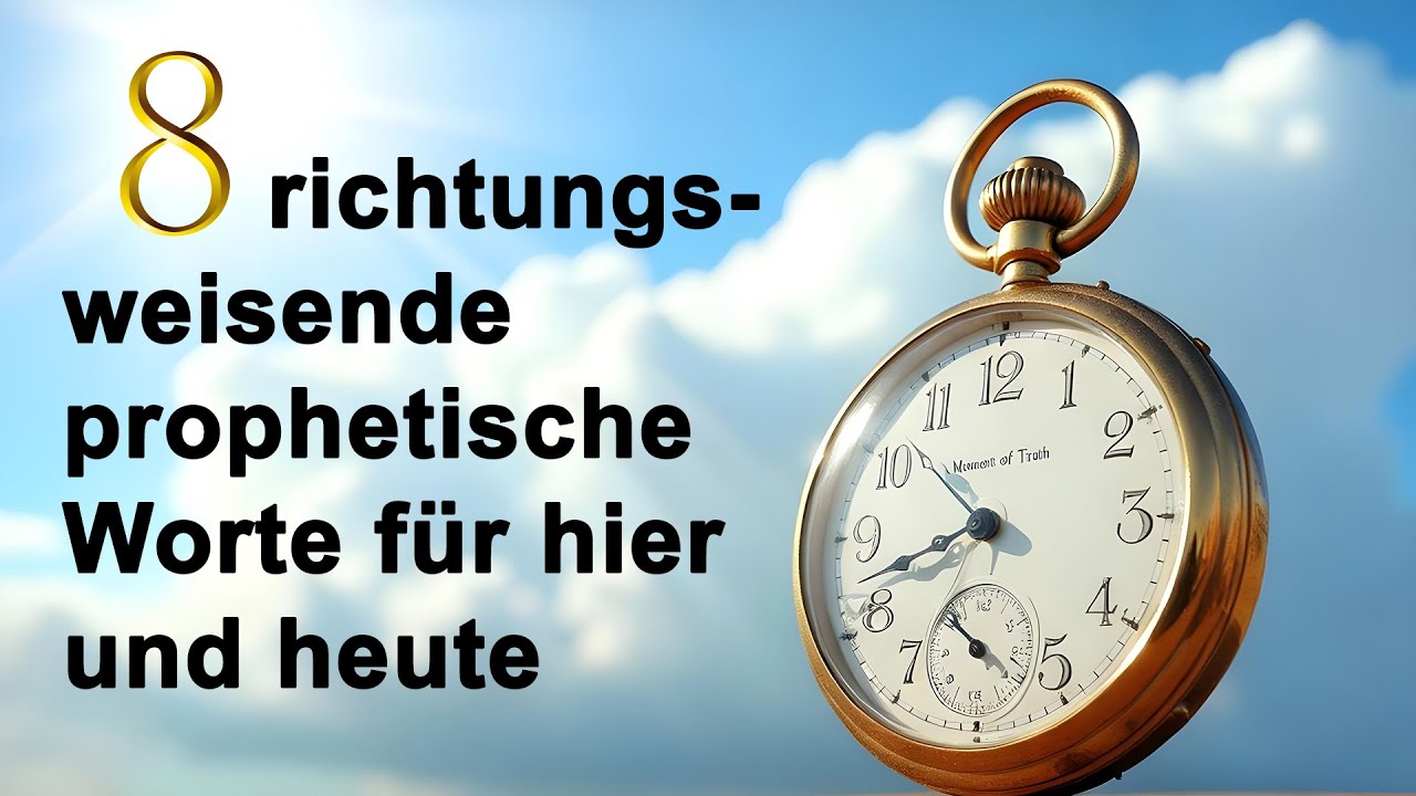8 richtungsweisende prophetische Worte für hier und heute