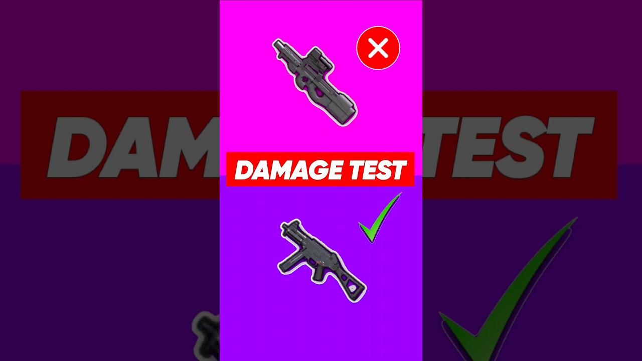 P90 vs UMP45 🔥 Damage Test #shorts #bgmi #pubgmobile