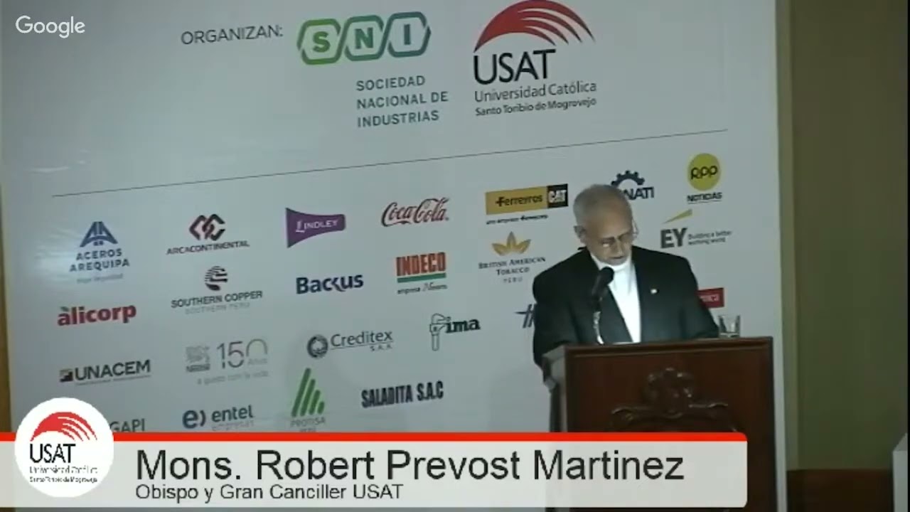 Exobispo de Chiclayo, Robert Prevost, hoy Papa León XIV, en Foro Regional de la SNI