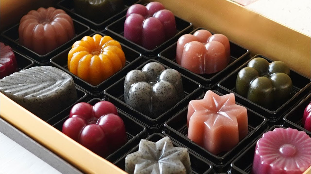 쫀득 색색 양갱~ 팥양갱 만들기+명절 선물 🎁 포장. (Red Bean Yokan Recipe)