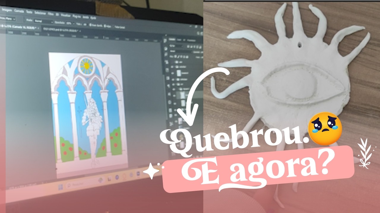 A cerâmica QUEBROU 😭 + arte digital e a bagunça da mudança