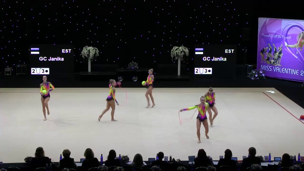 Miss Valentine 2017.FIG RG Senior Group Final.FIG RG Senior Group.GC Janika.2-ropes+3-balls.EST