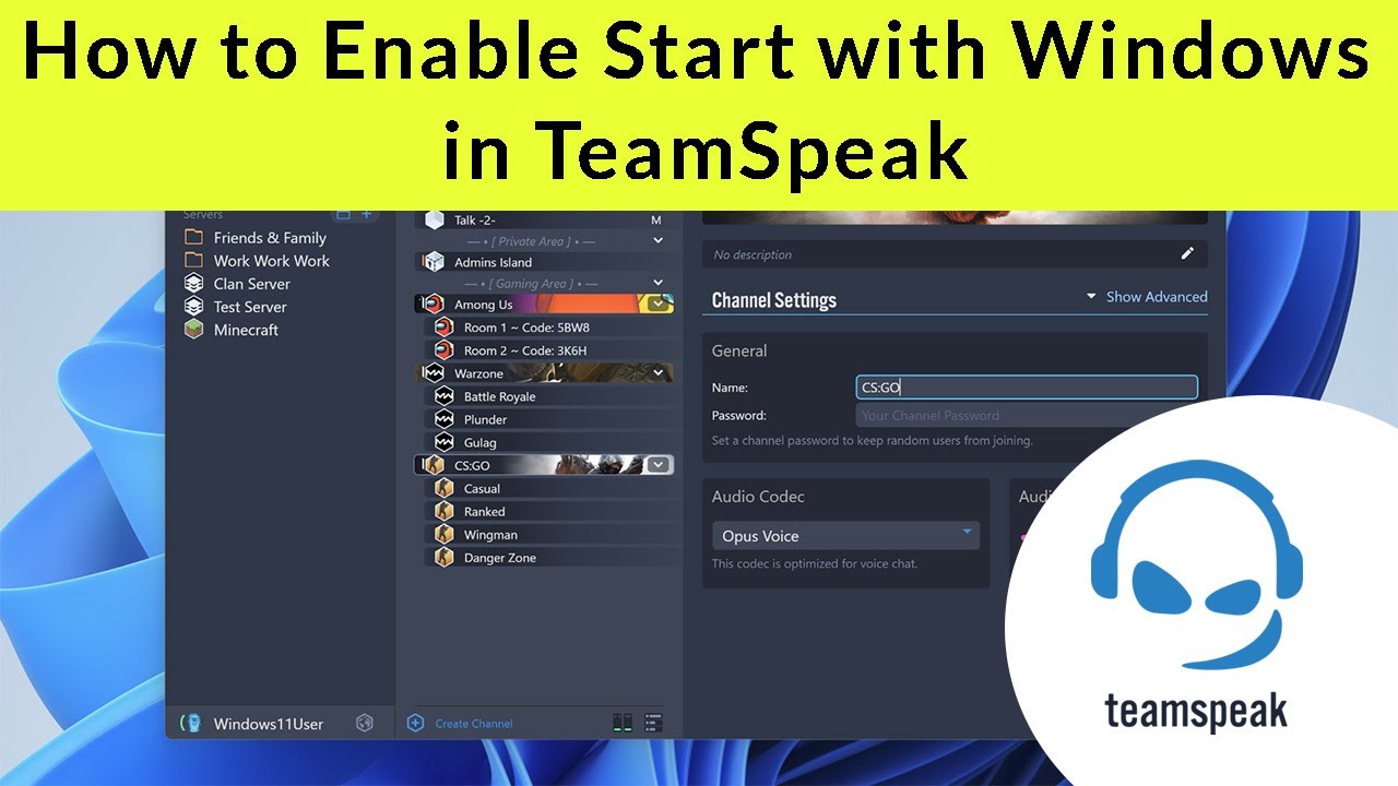 How to Enable Start with Windows in TeamSpeak App?