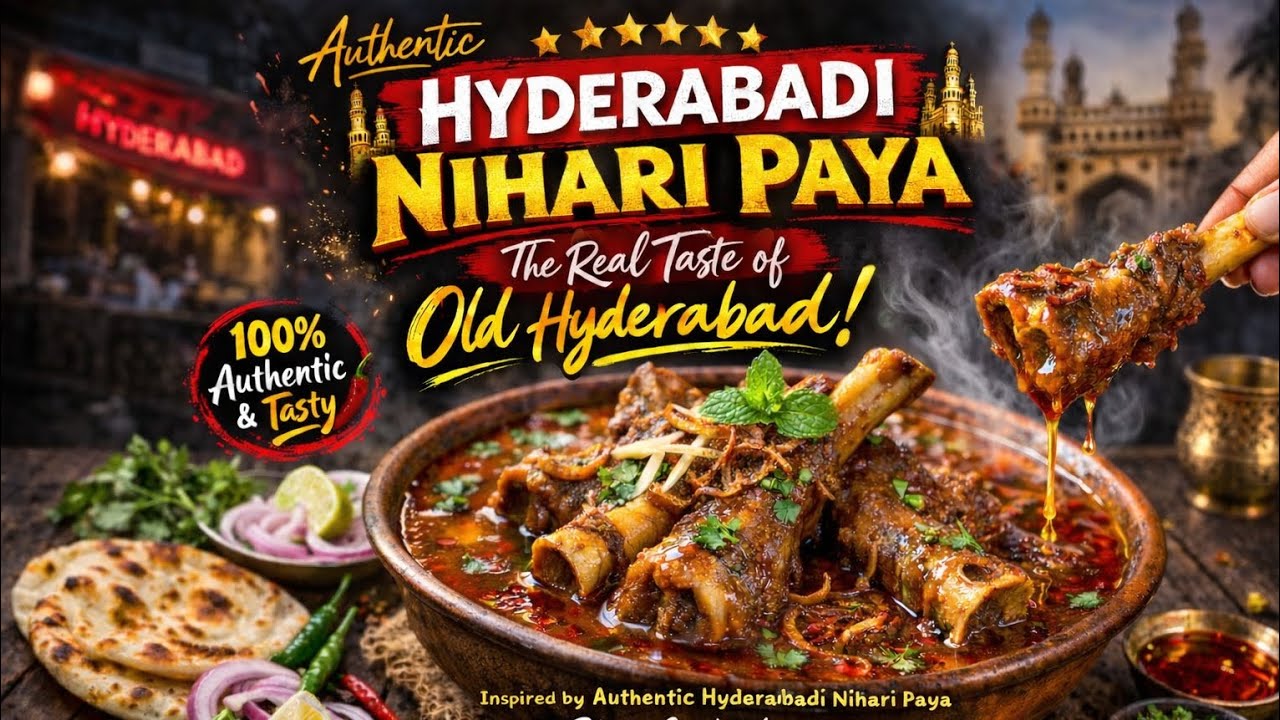 Hyderabadi Nihari Paya(trotters) recipe at Home| #hyderabadinihari#nihari#trotters#trottersrecipe 