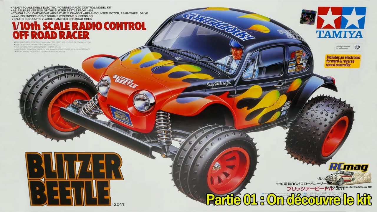 Découverte du kit buggy Auto RC 1/10 Tamiya Blitzer Beetle - Partie 01 la boite