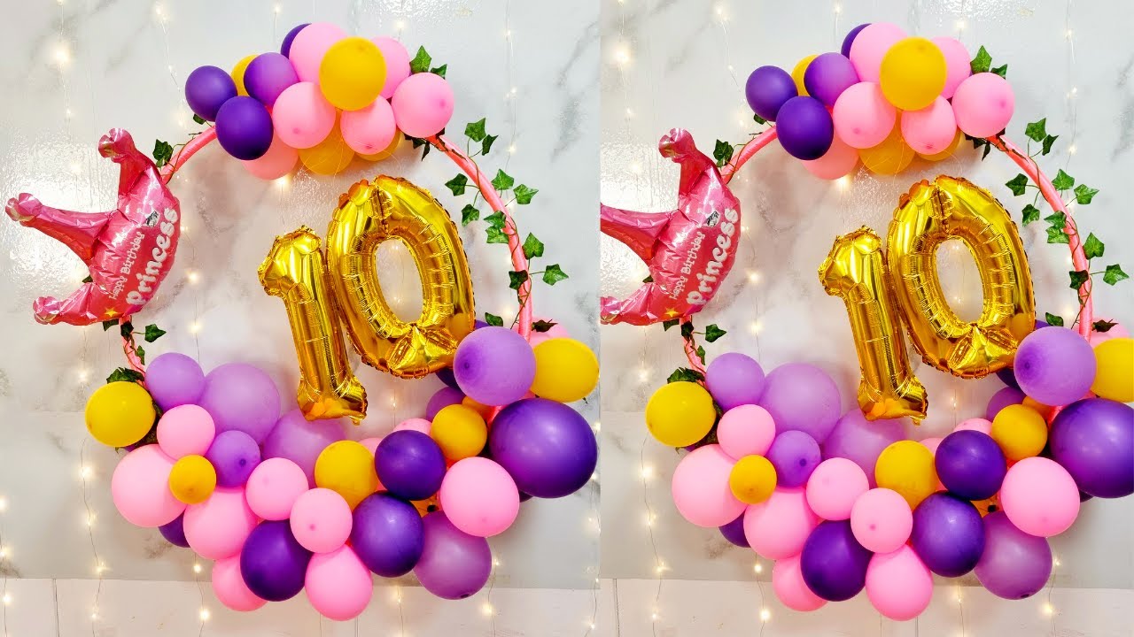Hula hoop balloon decoration | Hula hoop balloon Wreath | Hula Hoop balloon decoration for Birthday