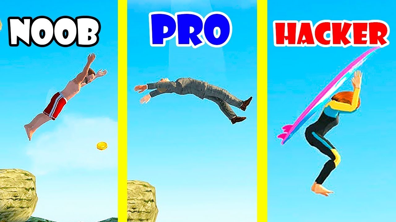 Flip Diving Evolution! New Tricks, Divers and Maps - Noob vs Pro vs Hacker! Most Dynamic Flip Diving