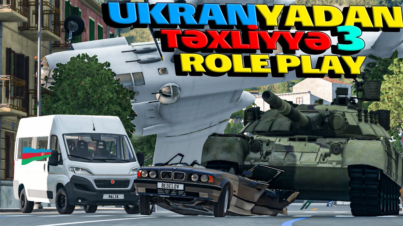 Müharibədən Təxliyyə 3 Əsgərlər və Vətəndaşlar Qəzalı Maşınlar| Maşın Oyunları |BeamNG #malikbedelov