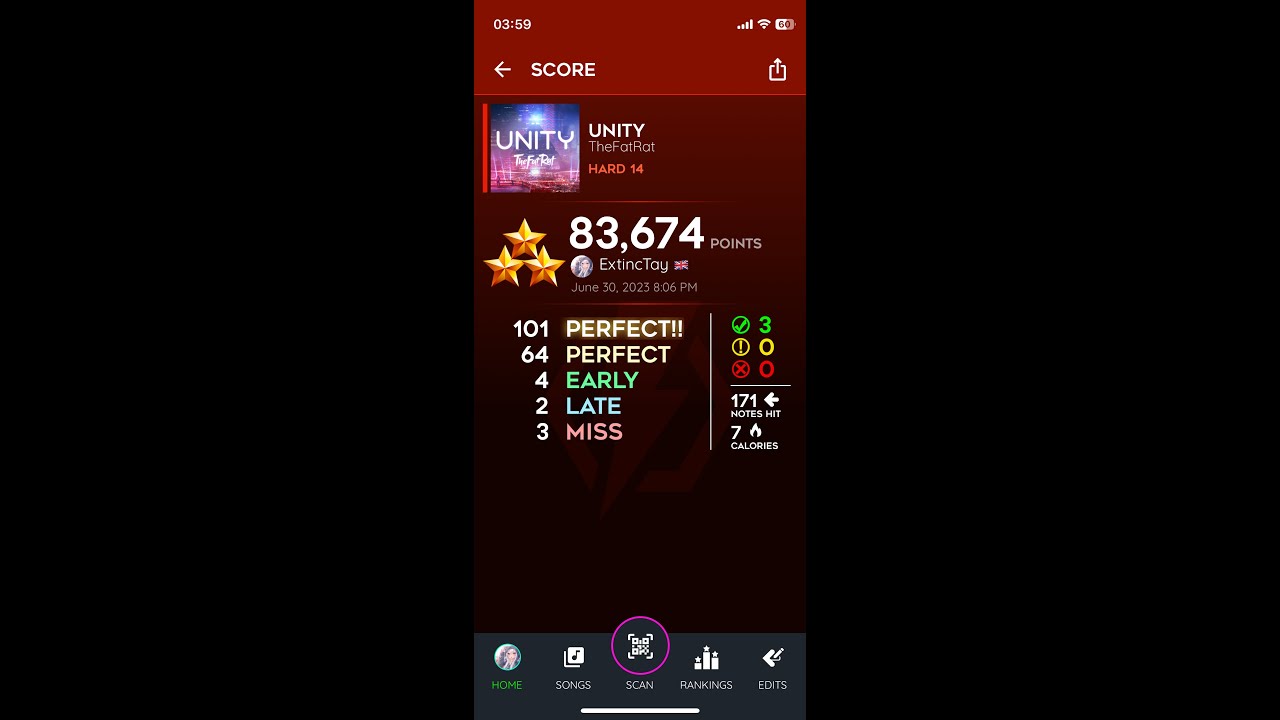 StepManiaX // Unity - Hard 14 - 83,674