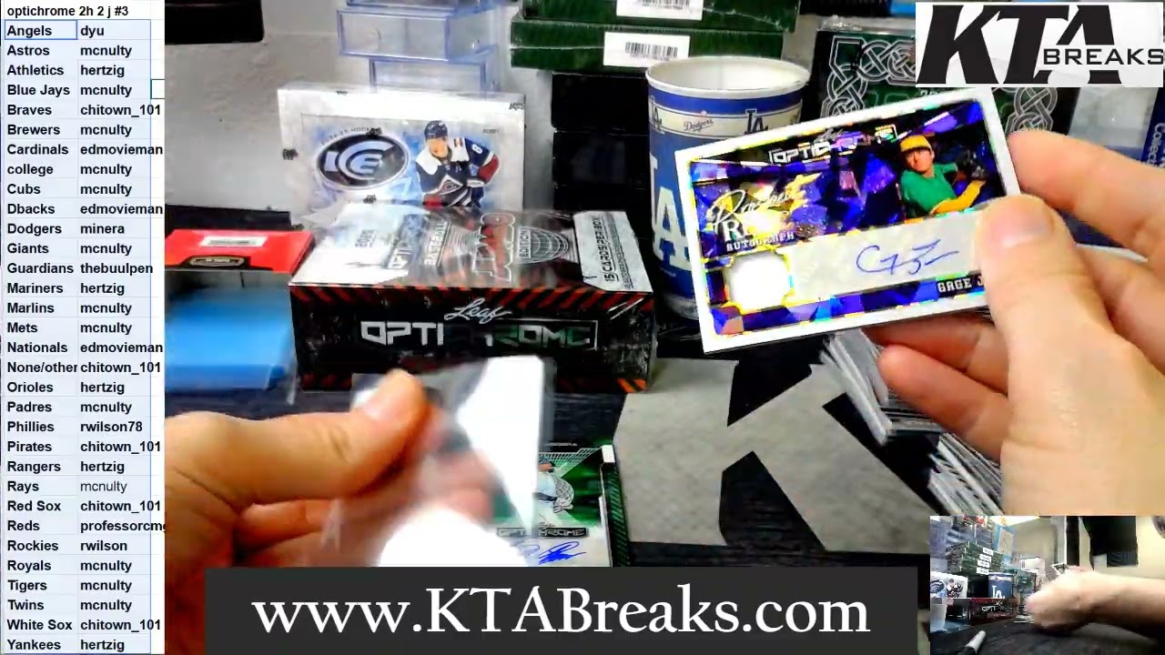 #3 - Pick Your Team break - Leaf Optichrome baseball 4 box break - 2 hobby 2 jumbo