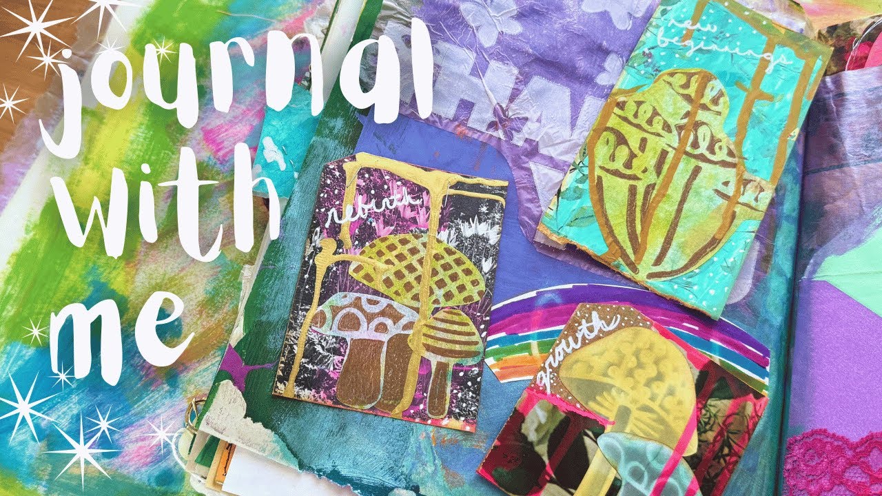 how to give new life to old art 🎨 |  journal with me (no talking)