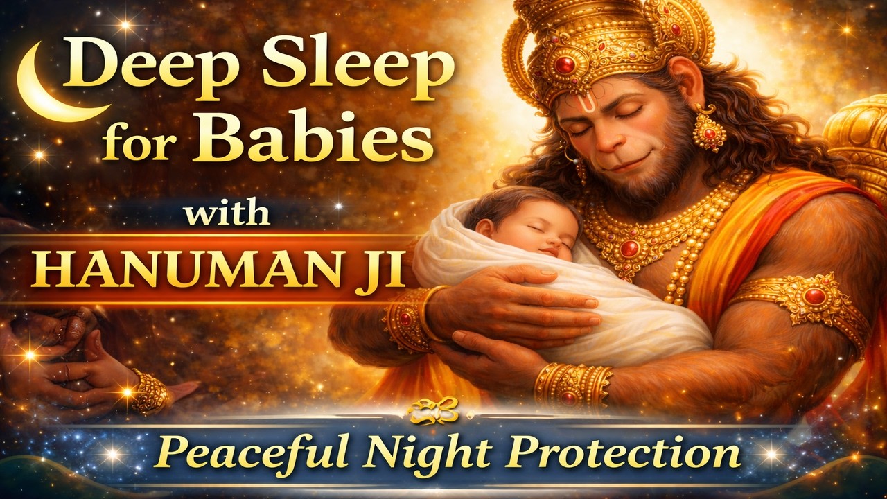 Deep Sleep for Babies with Hanuman Ji | Peaceful Night Protection | Relaxing Lullaby Music