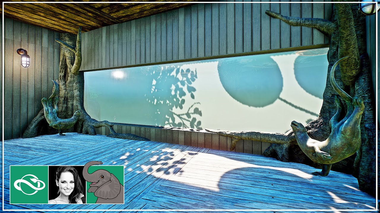 🐘 Giant Otter habitat, underwater viewing & waterfall | City Zoo | Planet Zoo |