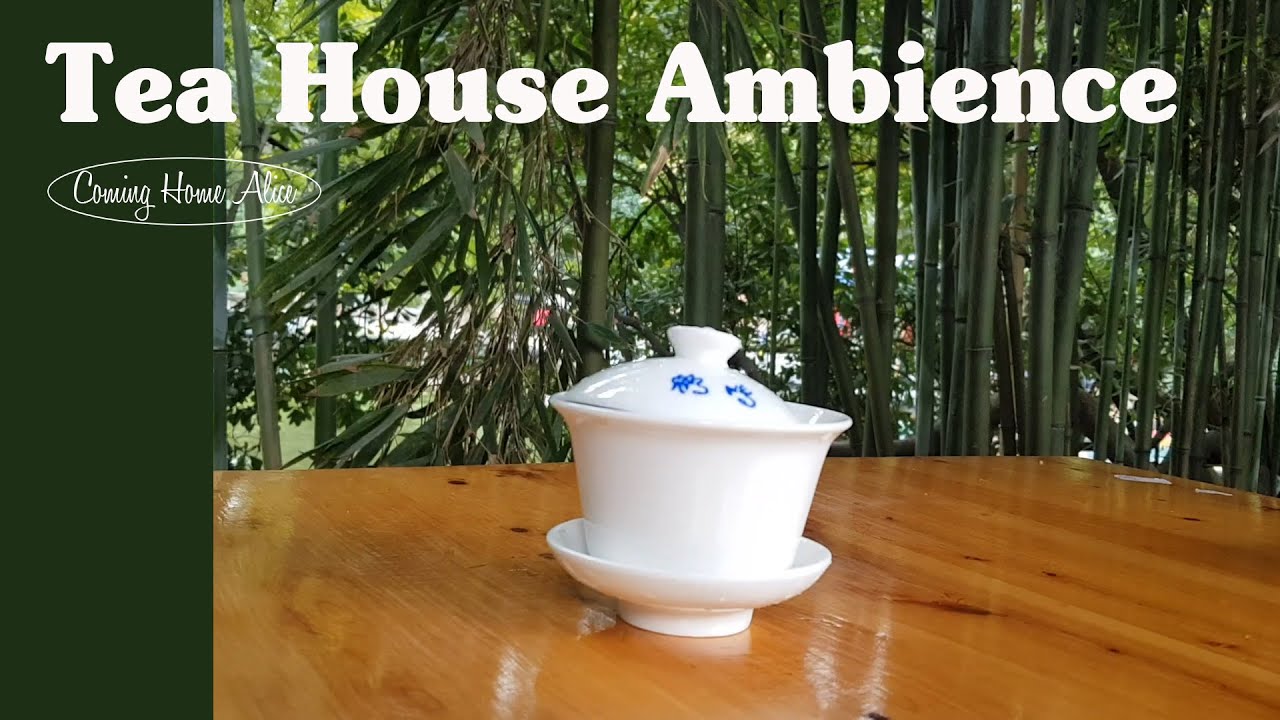 오래된 중국 공원의 티하우스 Tea house in a Chinese Park ASMR Ambience🍵 tea house, teacup, hot water, bell sounds