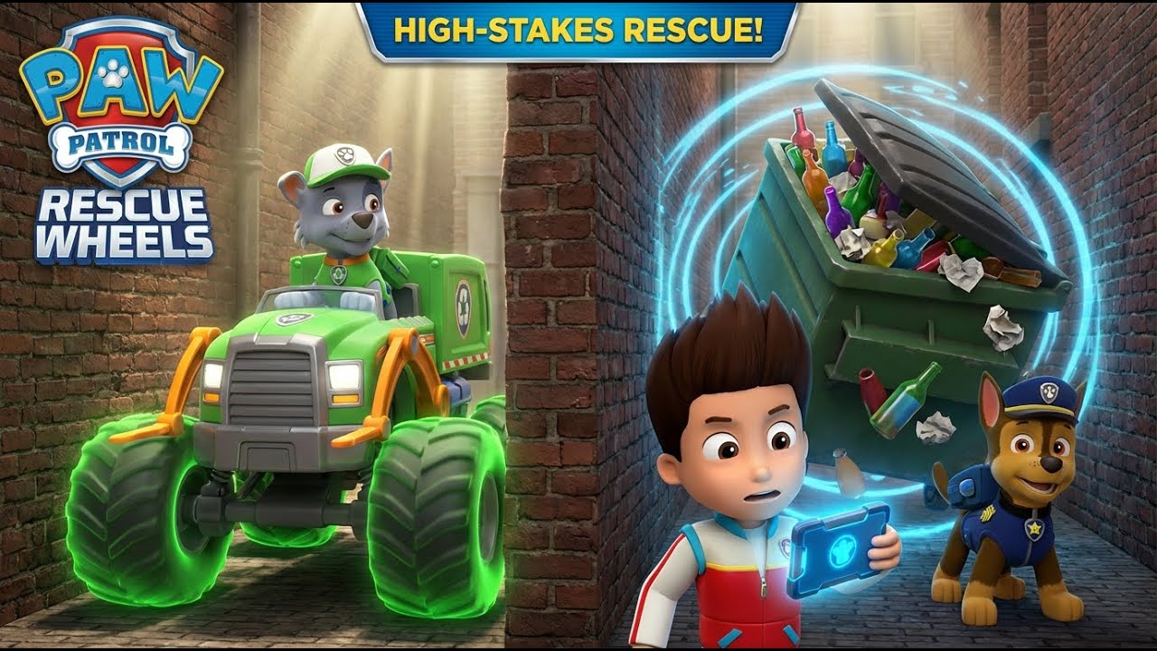 PAW Patrol: Rescue Wheels – The Narrow Alley Rescue! 🚛♻️ | Rocky’s Monster Truck Save