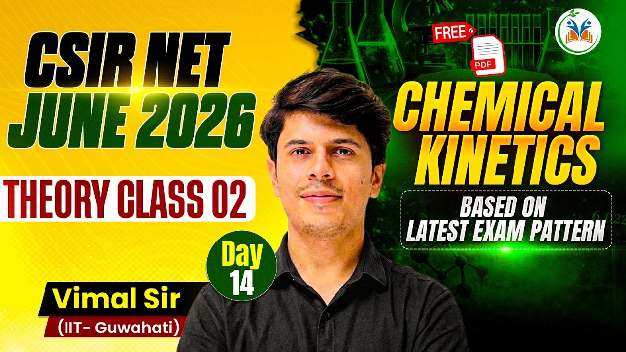 CSIR NET JUNE 2026 Chemical KineticsPYQs Class BASED ON LATEST EXAM PATTERN BY VIMAL SIR
