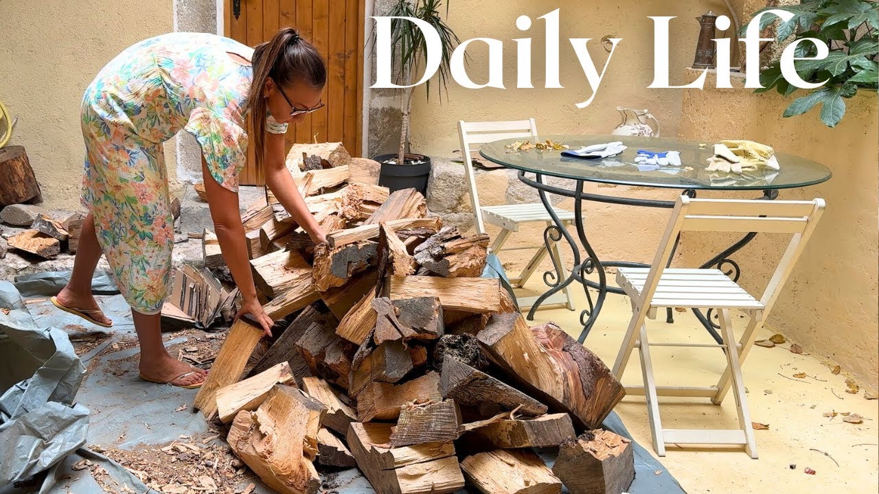 Preparing for Winter in the French Mountains | Firewood, Forest Treasures & a Cozy Meal