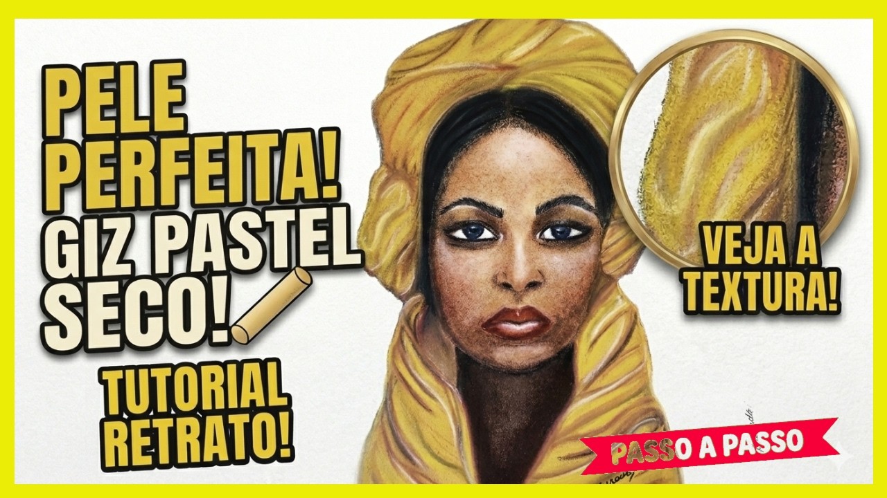 Giz Pastel Seco-Técnica de Esfumado Perfeito para Retratos #gizpastel #tutorialarte #desenhorealista