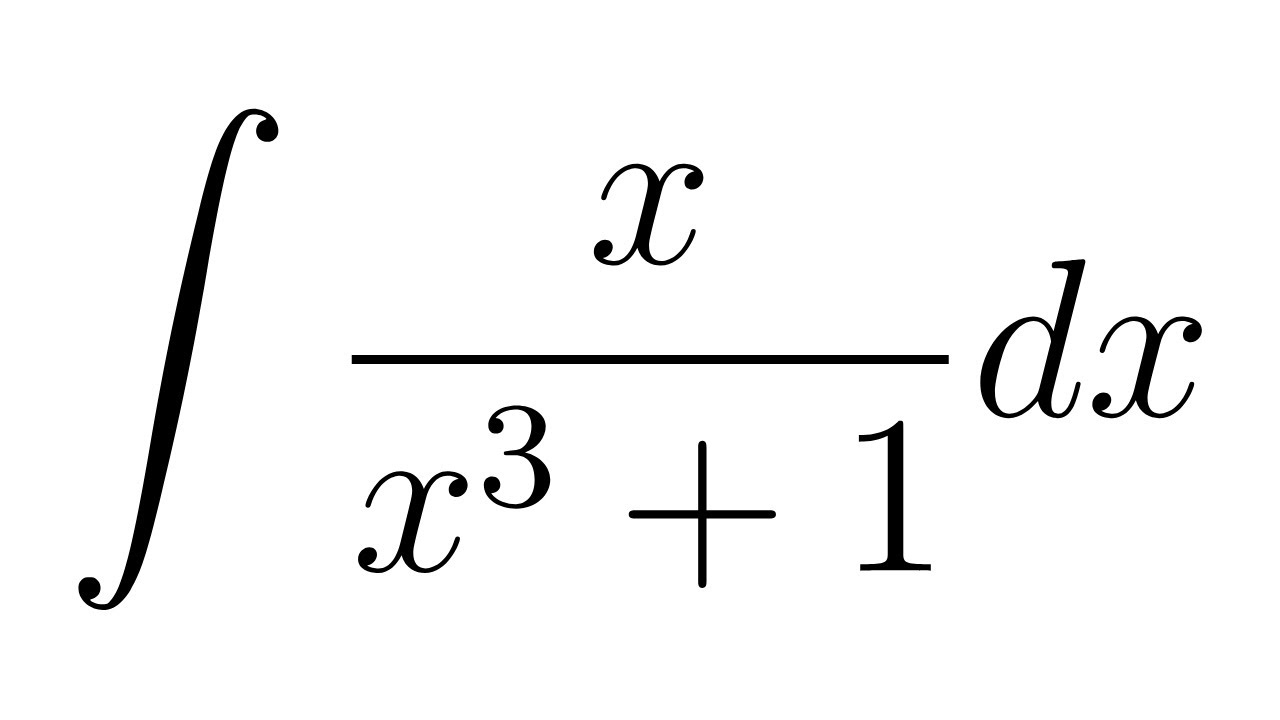 Integral of x/(x^3 + 1)