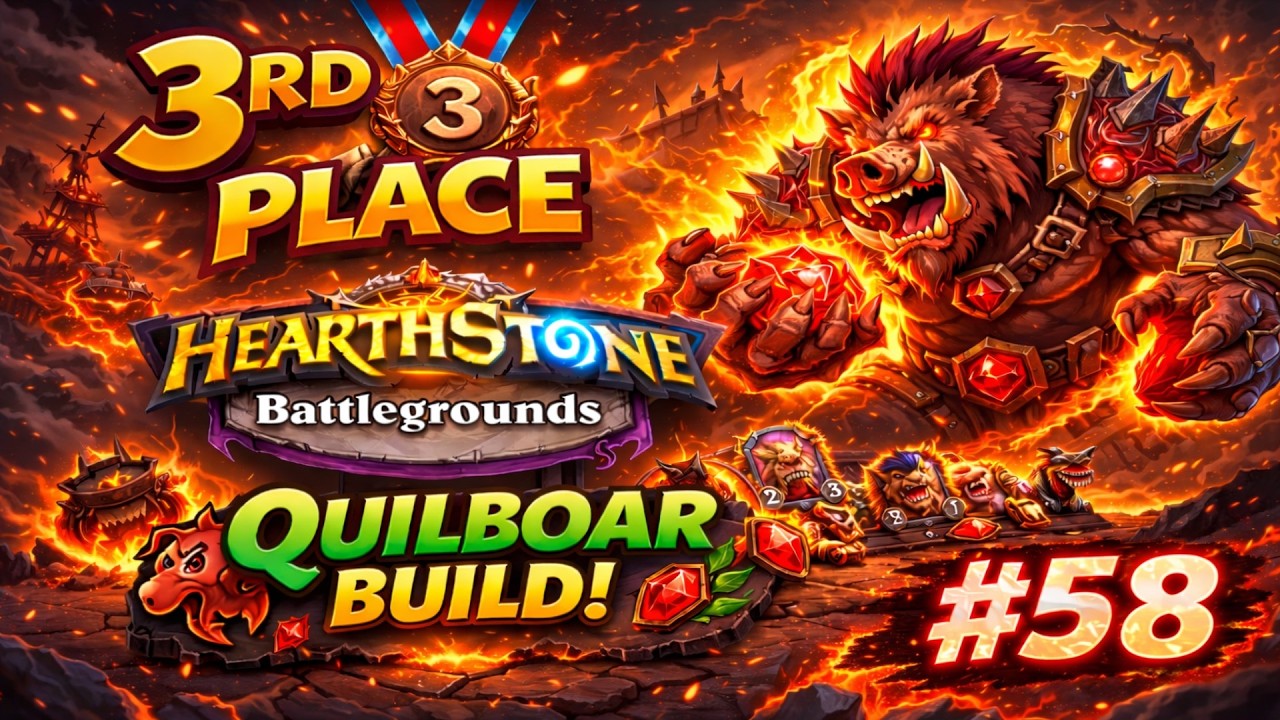 Quilboar Gameplay | Strong Blood Gem Scaling | Battlegrounds #58