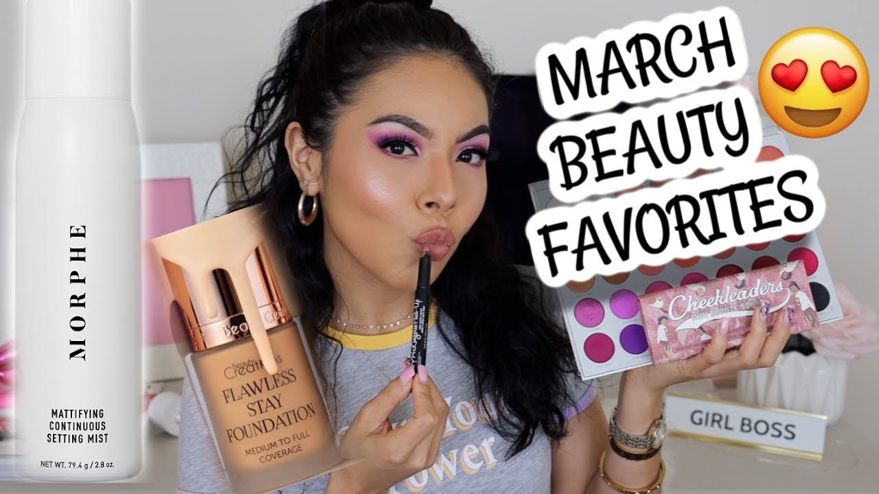 MARCH BEAUTY FAVORITES TRY ON MAKEUP TUTORIAL!