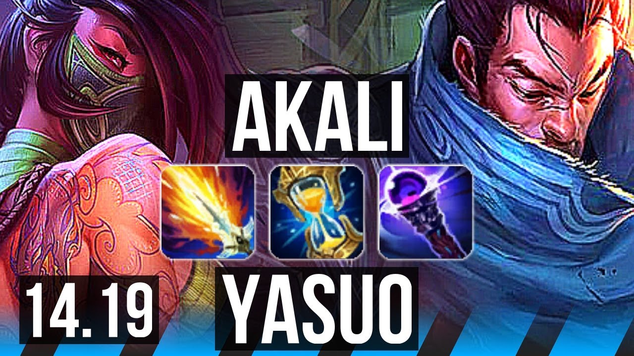 AKALI vs YASUO (MID) | 11/3/6 | EUW Master | 14.19
