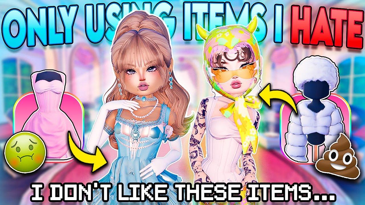 ONLY Using Items I *HATE* in DRESS TO IMPRESS! (This was SO TRAUMATIZING.. 😭)