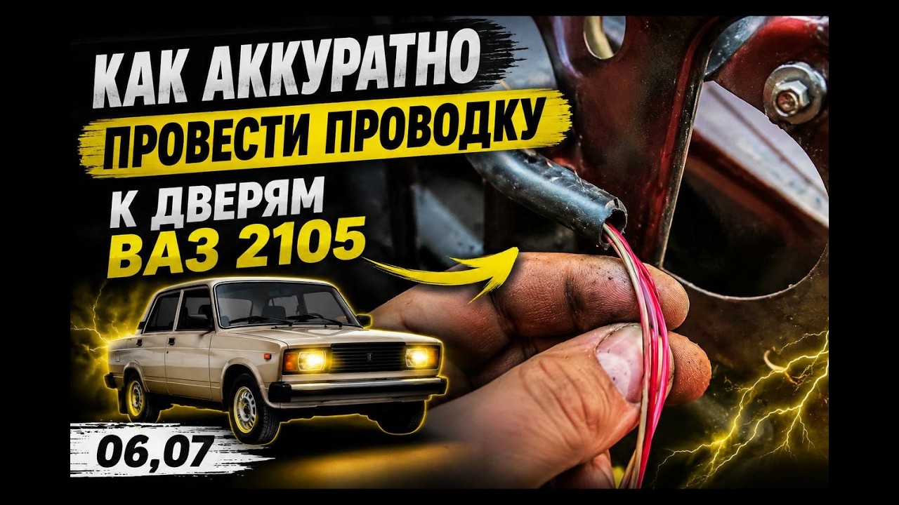 Как аккуратно провести проводку к дверям Ваз 2105, 06,07